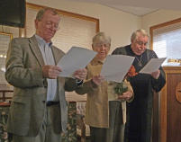 Rev.
                    Chuck Thomas. New member induction.